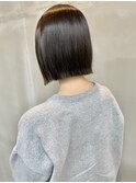 ●グレーブラウン×ぷつっとボブ