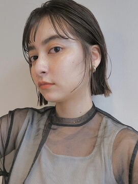 ノイカーム(noi Calm) 顔周りレイヤーカットくびれヘアミルクティーベージュカラー