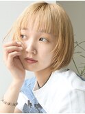 ベージュ/切りっぱなし/ボブ/U24