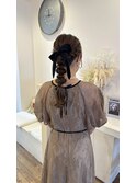 結婚式参列ヘアセット