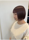 オン眉×オレンジボブ