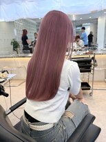 サンクプロジェクト(cinq PROJECT)&nbsp;ブリーチなしダブルカラーピンクベージュミディアムボブ20代