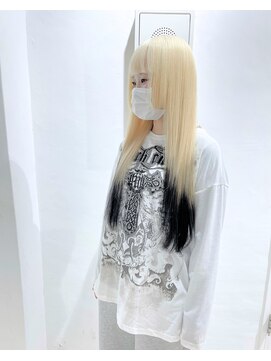 ブロンド　ブラック　グラデーション