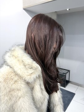 ヴェイン 渋谷(vain) ローズブラウン暗めラベンダー艶カラーブラウンカラー