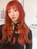 女子力アップ/レッドカラー/巻きやすいレイヤー/垢抜け/トレンド