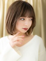 カバーヘア ブリス 戸田公園西口店(COVER HAIR bliss) ミルクグレージュブリーチなし顔周りレイヤーボブX戸田公園30代