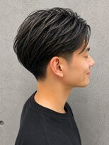 クリアオム 蕨(CLEAR homme) メンズ アップバング センターパート 刈上げ ビジネススタイル