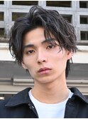 渋谷波巻きパーマ束感ツイストスパイラル無造作メンズパーマ色気