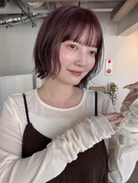 ディッセンバー 渋谷(December) ボブ/ワイドバング/レイヤーカット/ピンクブラウン