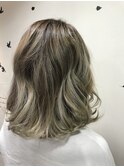 ボブパーマ×立体ハイライト
