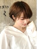くせ毛風パーマ 大人の丸みショートボブ