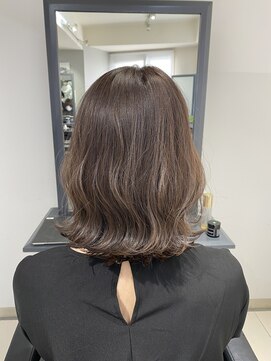 ヴェイン 渋谷(vain) 【vain#I】グレージュハイライトの切りっぱなしロブ！