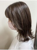 ハイライト+寒色ベージュ