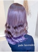 小顔くびれヘア似合わせカットラベンダーカラーデザインカラー