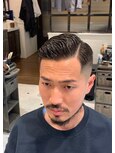 【LUDLOW BLUNT】サイドパート 七三分けフェードカット