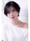 くびれショート/抜け感UPシースルーバング　[30代40代50代]