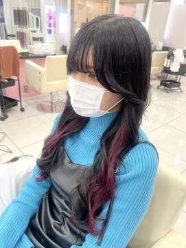 シーズン 大阪(SEASON) 【エクステ】ブラック×パープル/インナーカラー