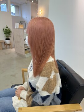 ヴィンスジオ 岐阜駅南(vince gio) コーラルピンク / ブリーチ1回 /髪質改善