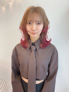 ギグスダブル 栄店(gigs double) ミディアムウルフ/エンドカラー