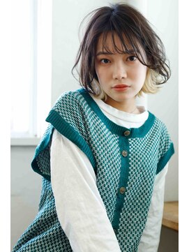 ナンバー ジェミカ 札幌(N° jemica) インナーカラーボブ/ケアブリーチ/韓国/10代/20代