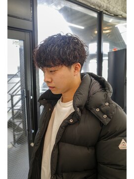 スレイ 西宮(SLAY) 波巻きハイライトアップバングツーブロックマッシュ