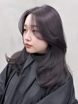 サイン 渋谷(SIGN)&nbsp;黒髪グレーベージュレイヤーロング