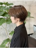 コンパクトショート×大人グレージュ