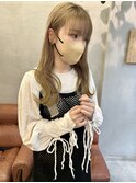 【Neelu_citron_tomoya】ベージュ×裾イエロー