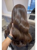 セミロングレイヤースタイル