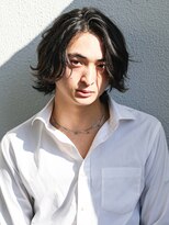 ミディアムスパイラルパーマツーブロック束感モテる長め