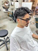 フラッグヘアー 博多駅前店(Flag HAIR) メッシュキャップ ブリーチ フェザーパーマ ニュアンスパーマ