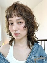 ナループロアオハナ(Nalu pu loa ohana) ウルフパーマ/パーマ/レイヤーパーマ/オリーブベージュ