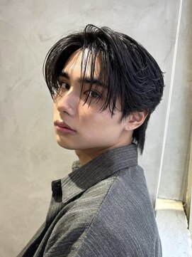 ニコ トウキョウ ロジック(nico TOKYO Logic) フェザーパーマニュアンスパーマメンズセンターパート襟足あり