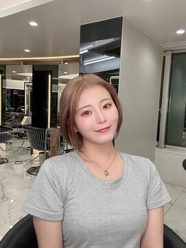 ラピス 渋谷本店(Lapis) ミルクティーカラー/ボブカット/韓国風/顔わまりレイヤーカット