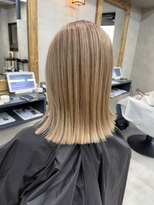 サニー 渋谷(SUNNY) バレイヤージュ、ハイライト、レイヤーロング、グレーベージュ