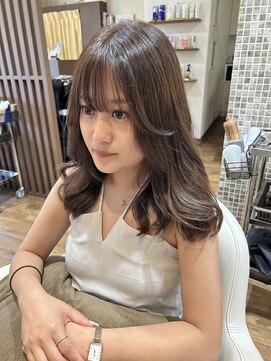 アンフール(am foule) セミロング×アッシュカラー