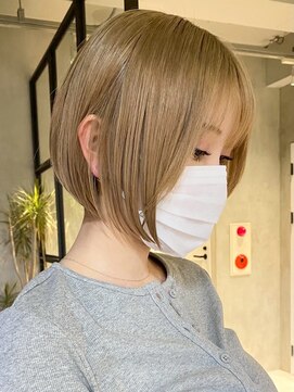 エリマバイフィフス 調布(elima by fifth) 調布白髪ぼかしレイヤーボブベージュアッシュグレージュカラー