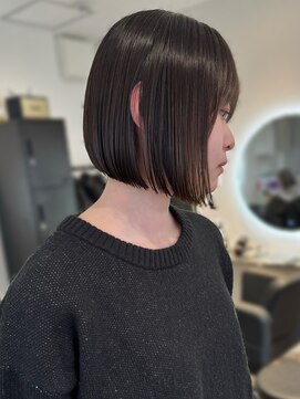 王道ナチュラル前下がりボブ 大阪