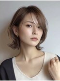 くびれショート白髪ぼかしカラー３０代４０代５０代６０代