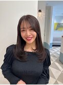 大人可愛い20代30代40代ミディアムレイヤー
