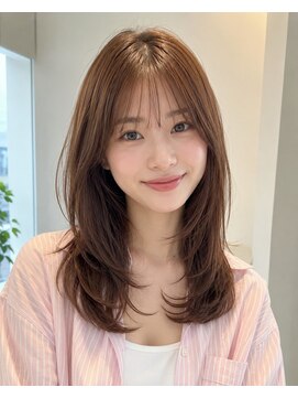 ラファンジュ ヘアー(Rohange hair) アプリコットベージュ/透明感/ゆるふわ巻き/ヘルシーレイヤー