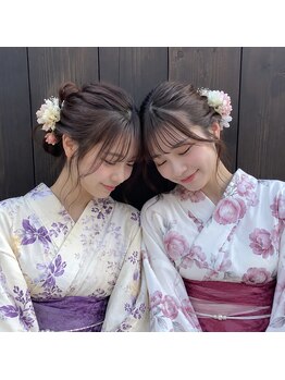 オフ(off)の写真/【浴衣着付け・ヘアセット】8月2日の日曜日営業してます!2日・3日まだ空きございます♪