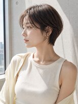ノア 三宮店(NOA)&nbsp;【NOA】丸みハンサムショートシースルーバングブラウンベージュ