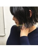 【横浜美容室ネイミーズ】　黒髮切りっぱなしナチュラルボブ