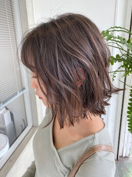 ナイーブヘアデザイン(NAiVE HAIR DESIGN) 【NAiVE hair】外ハネBOB×PINK