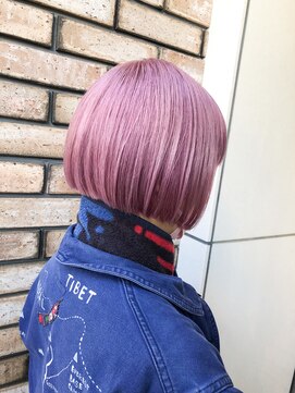 クレア 下北沢(CREA) ピンクラベンダー×コンパクトボブ