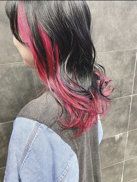 シモキタジャムズ インナーカラー/ピンク×レッド