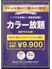 (期間限定)カット+4ヶ月カラー染め放題チケット+トリートメント ¥9900