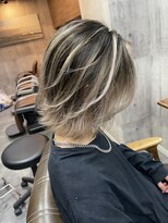 ラフ(LAFF)&nbsp;#バレイヤージュ#グレージュカラー#ボブウルフ#ココアベージュ