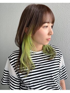 チュラバイアルティナ 海老名(Chula by artina) ネオングリーン＿ライムグリーン_インナーカラー